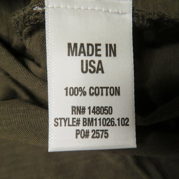 Buck Mason Mens Resin Slub T-Shirt Curved Hem L/S - Picture 10 of 10